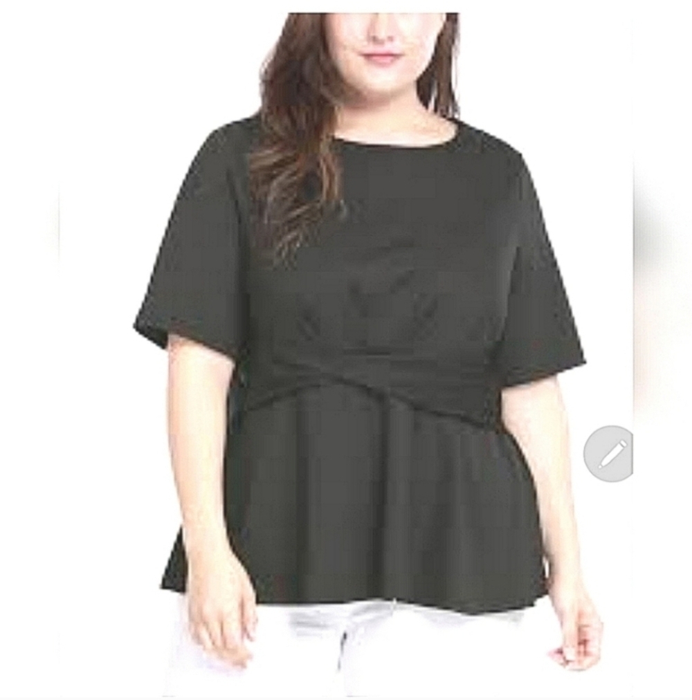 Curvy sense 3x black blouse
